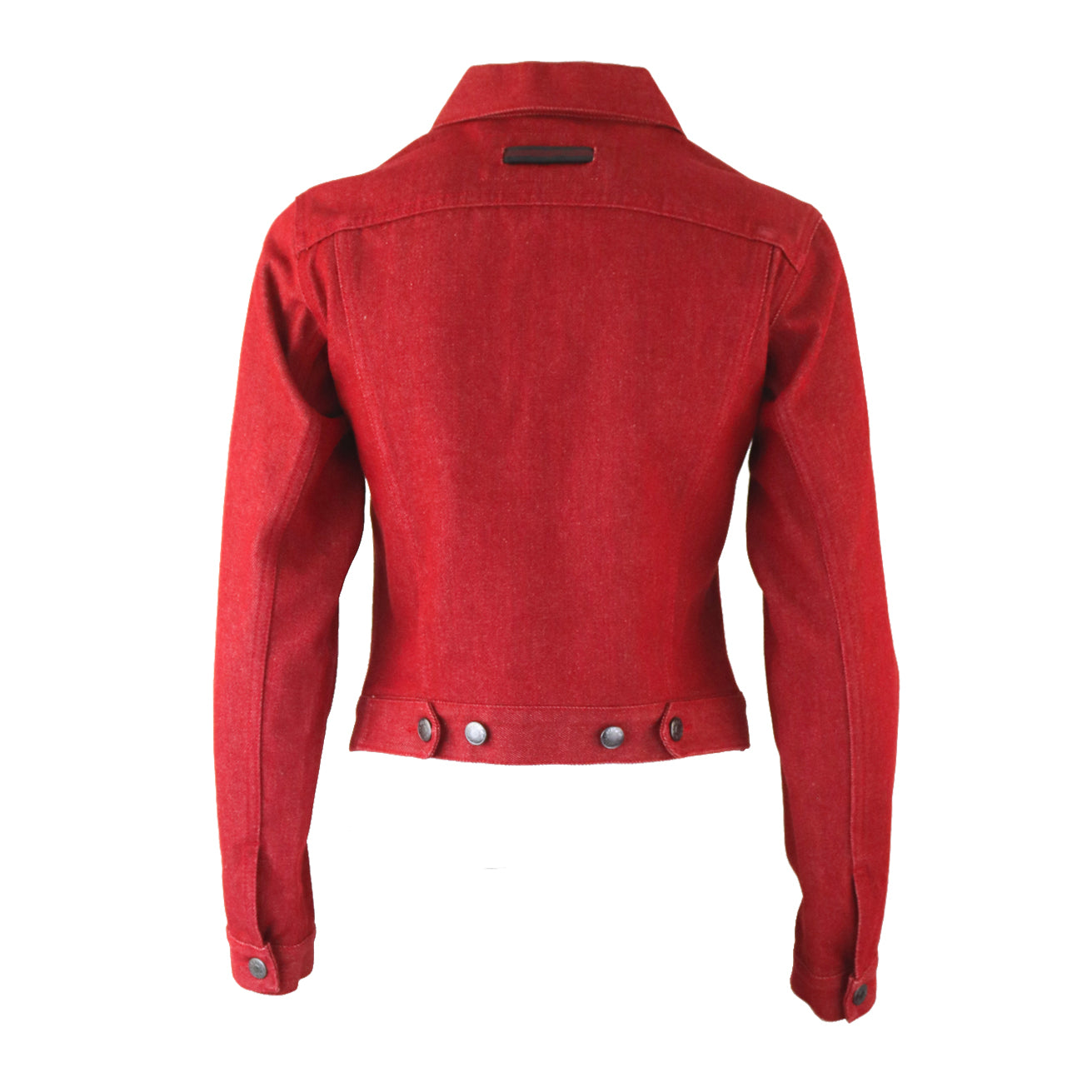 Vintage 1999 Gucci by Tom Ford Red Denim Jacket / IT 38 (XS)