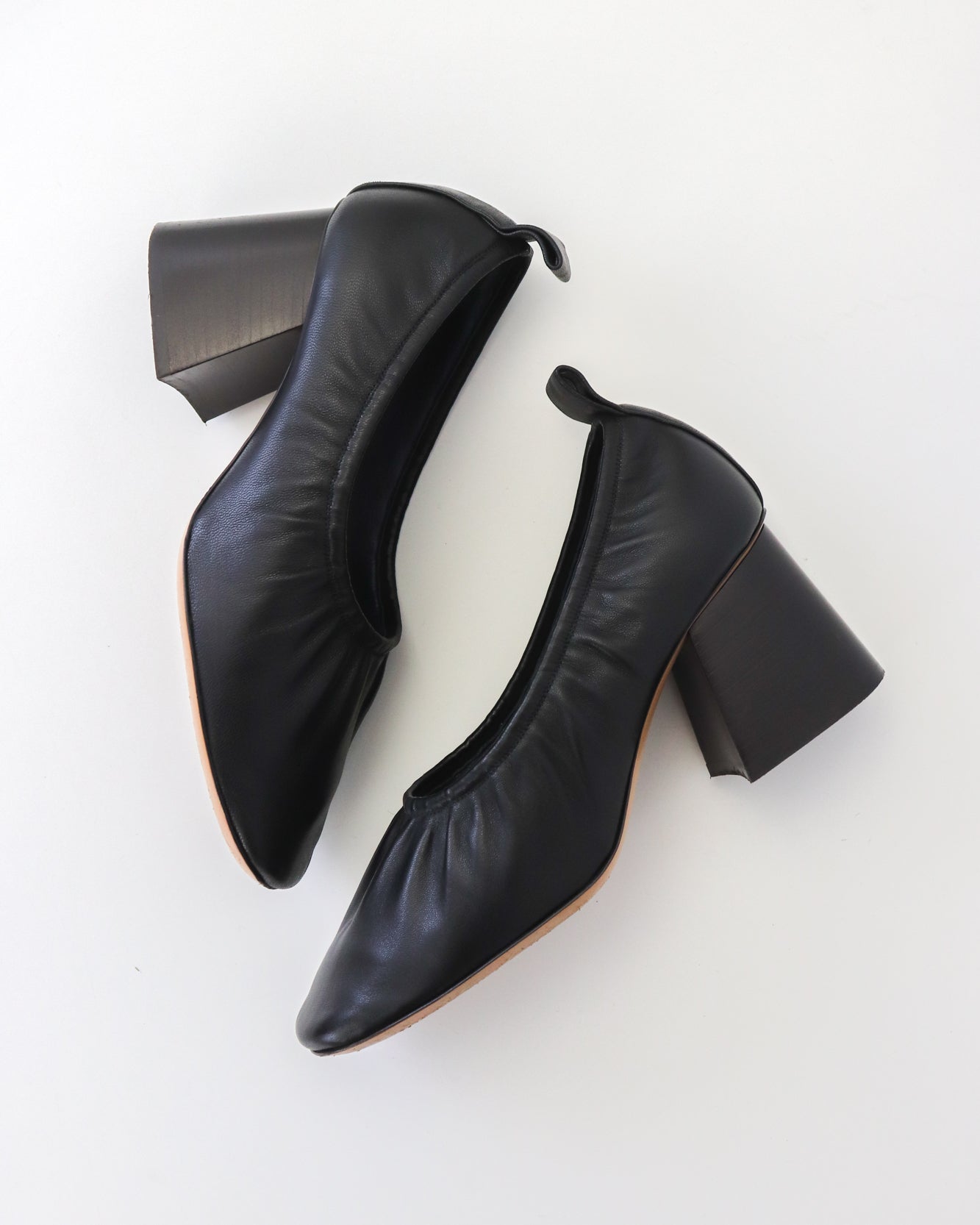 Celine S/S 2015 Phoebe Philo Runway Black Soft Ballerina Block Heels / 36 (US 6)