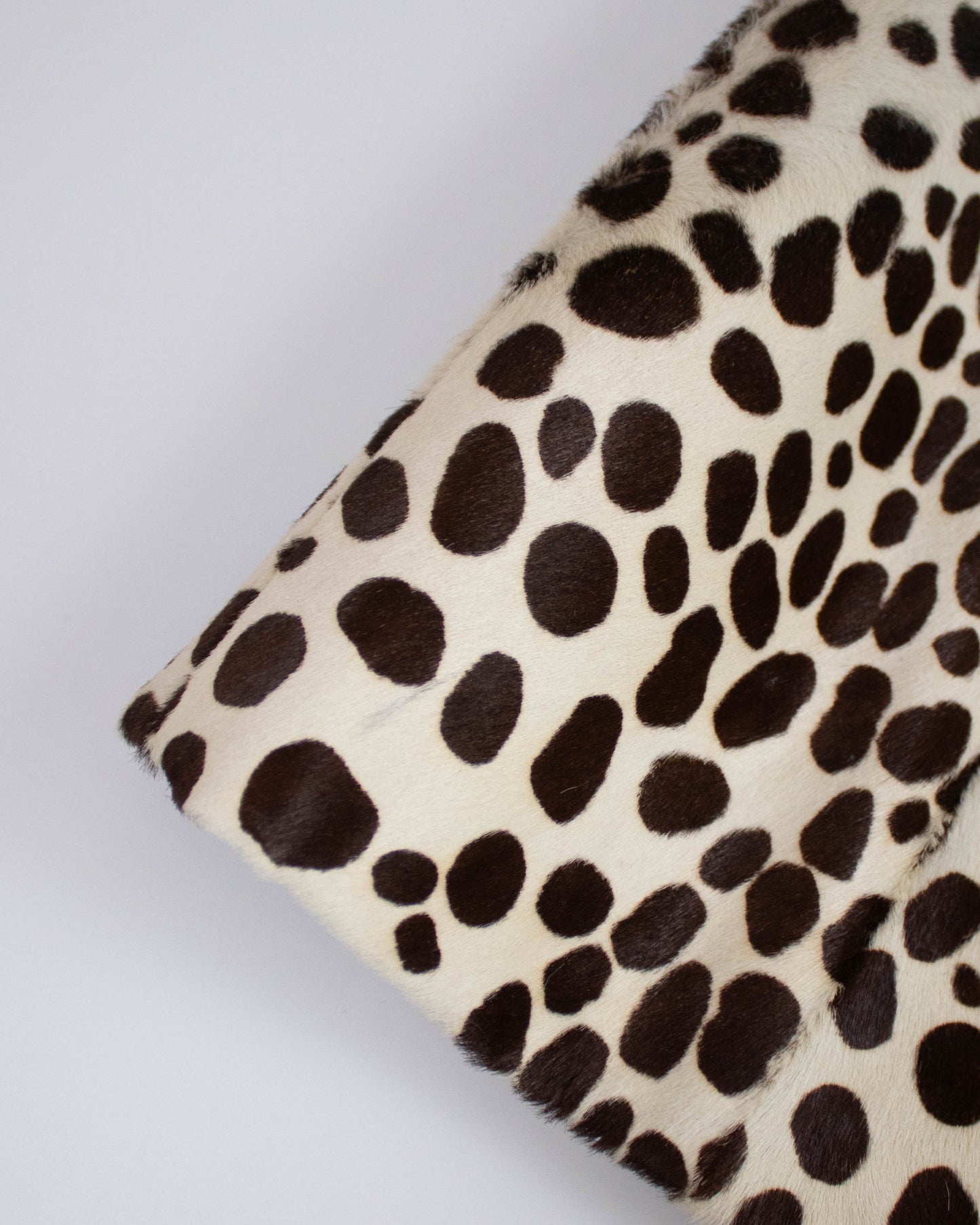 Vintage F/W 1995 Prada Dalmatian Print Pony Hair Midi Runway Skirt / IT 44 (S-M)