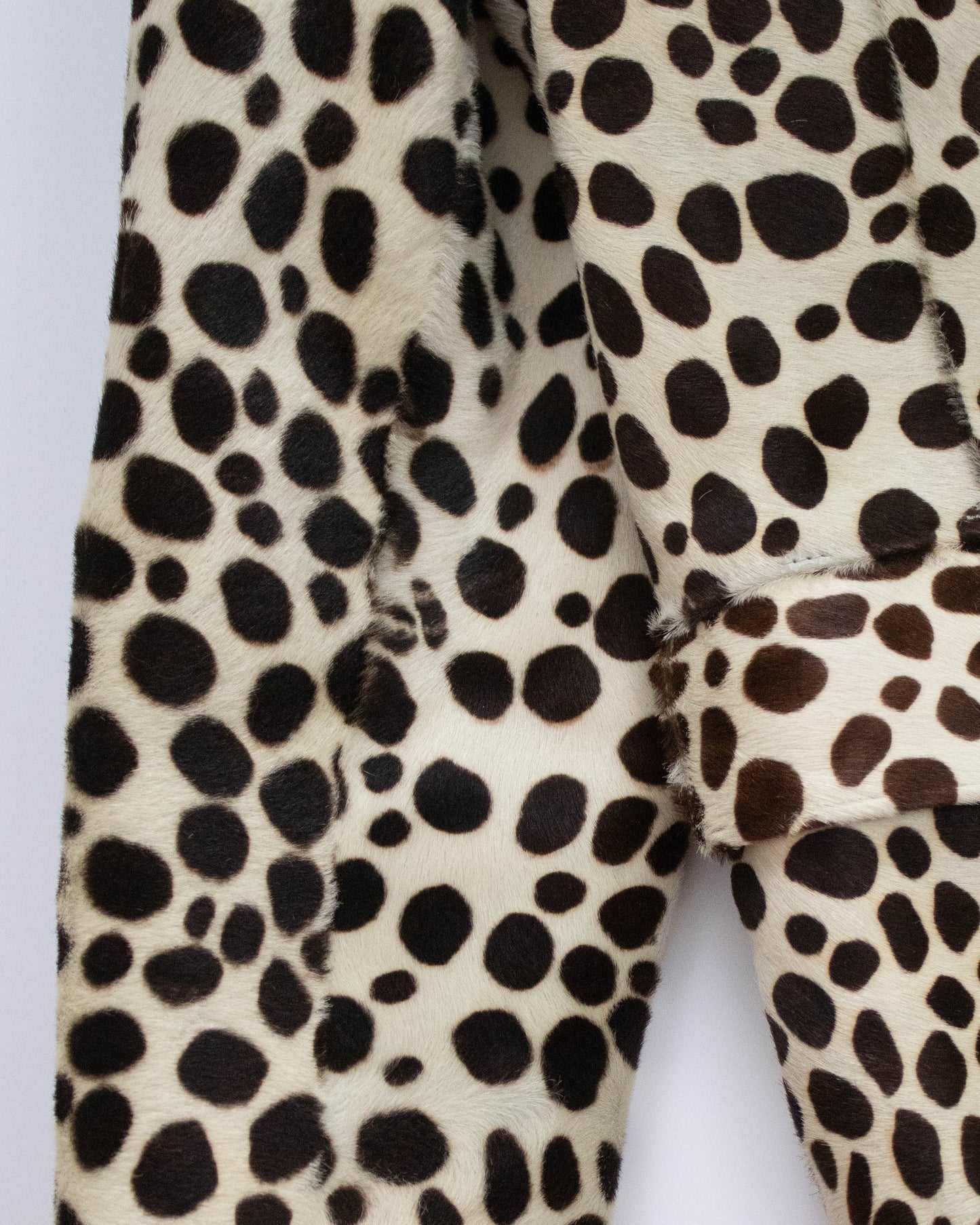 Vintage F/W 1995 Prada Dalmatian Print Pony Hair Runway Jacket / IT 40 (XS-S)
