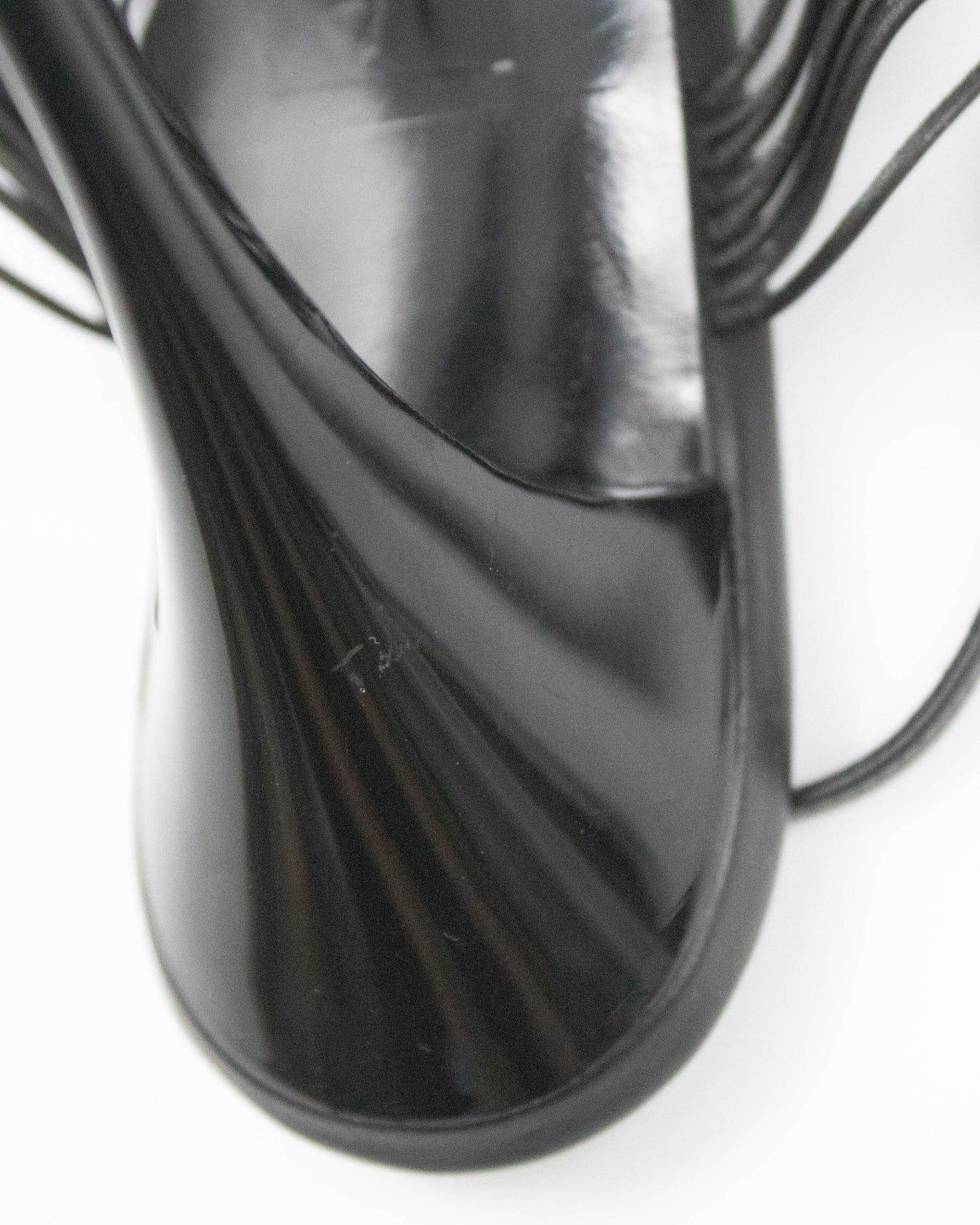 Vintage Gucci Black Braided Leather Sandals / 37.5 (US 7.5)