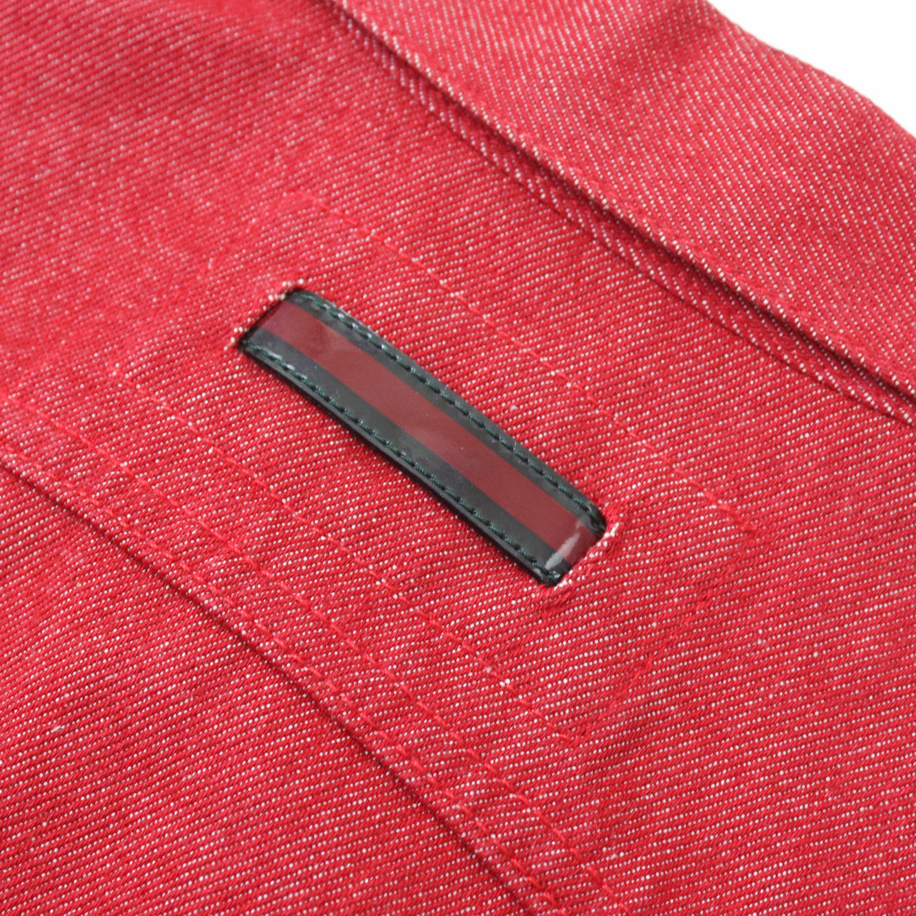 Vintage 1999 Gucci by Tom Ford Red Denim Jacket / IT 38 (XS)
