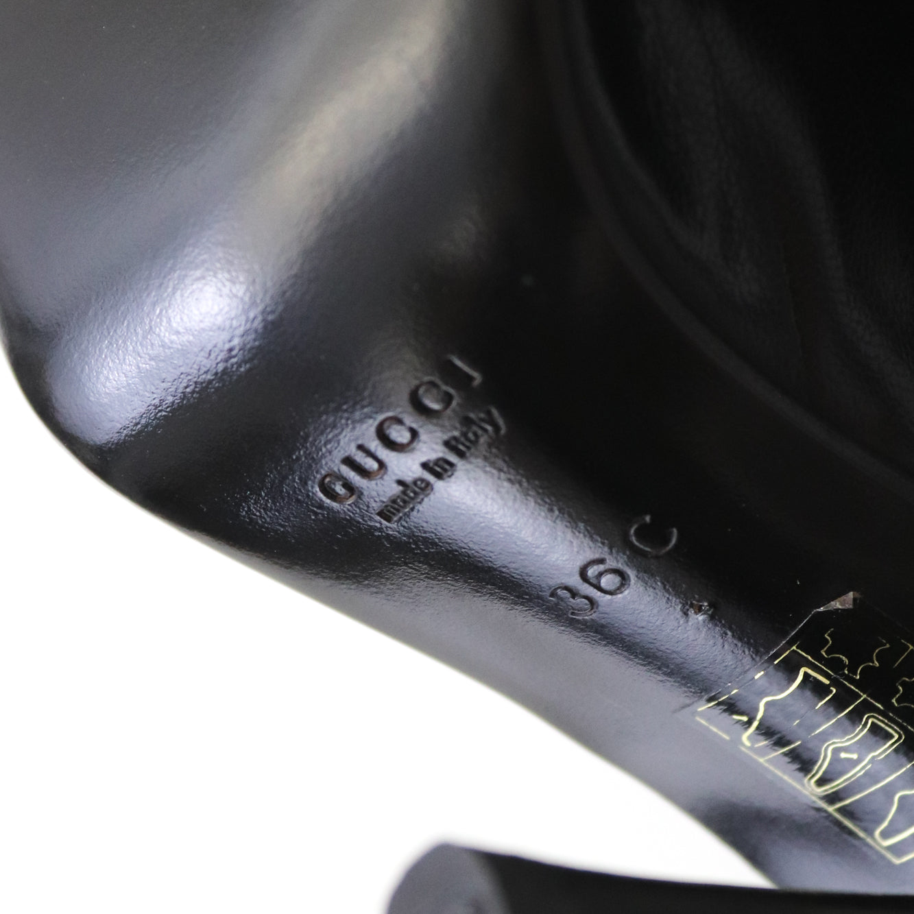 S/S 1998 Gucci by Tom Ford Black Leather Mules Minimalist Heels / 36 (US 6)