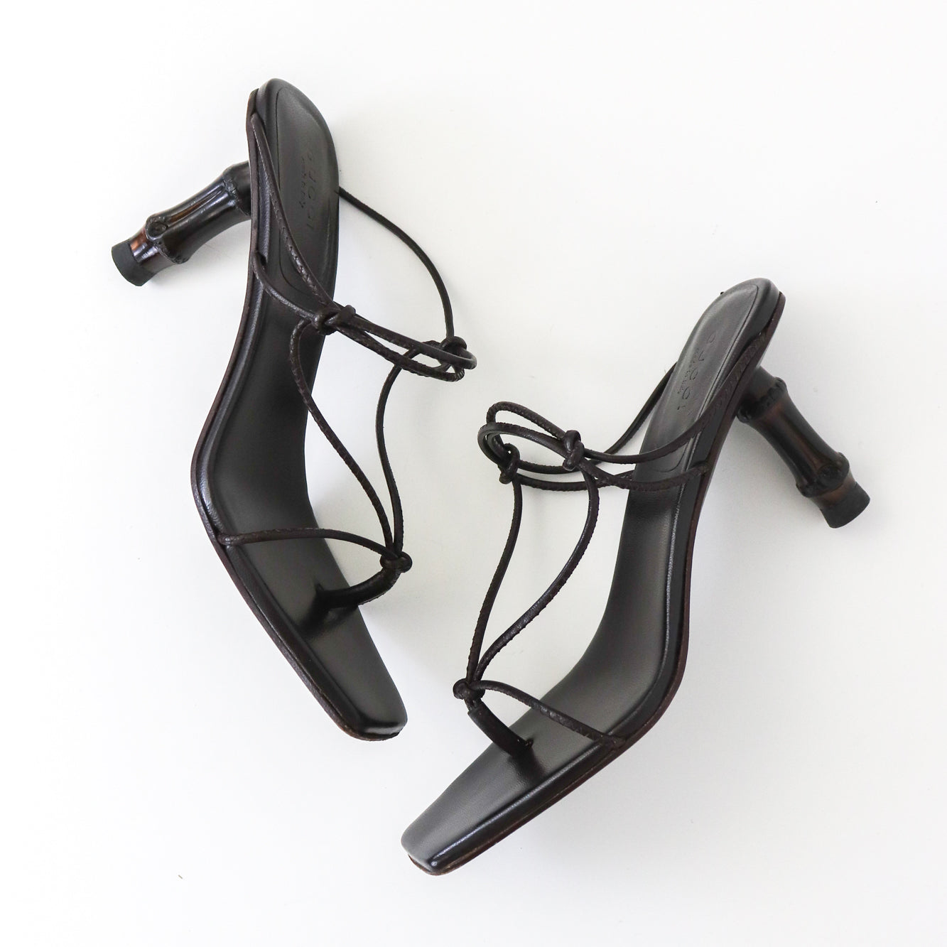 Vintage S/S 2002 Gucci by Tom Ford Brown Bamboo Heel Mules / 36 (US 6)