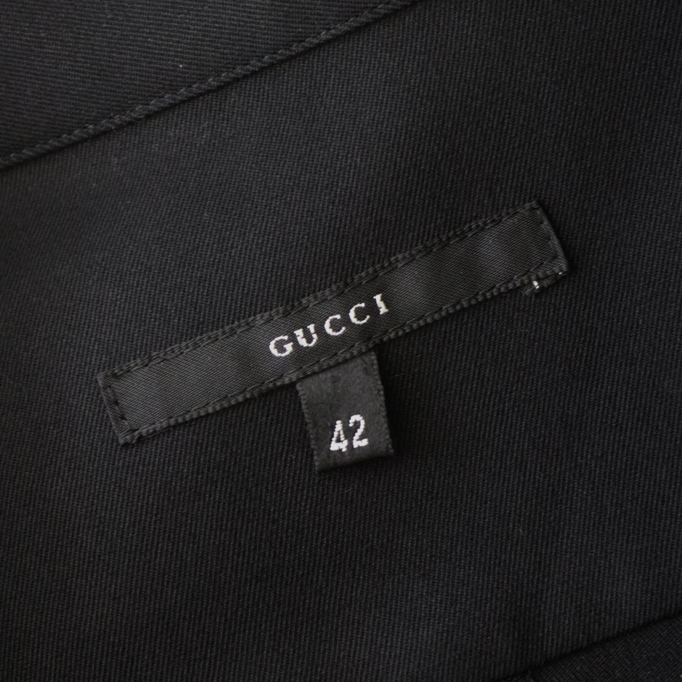 Vintage F/W 1998 Gucci by Tom Ford Black Wool Midi Shirt Dress / IT 42 (S)