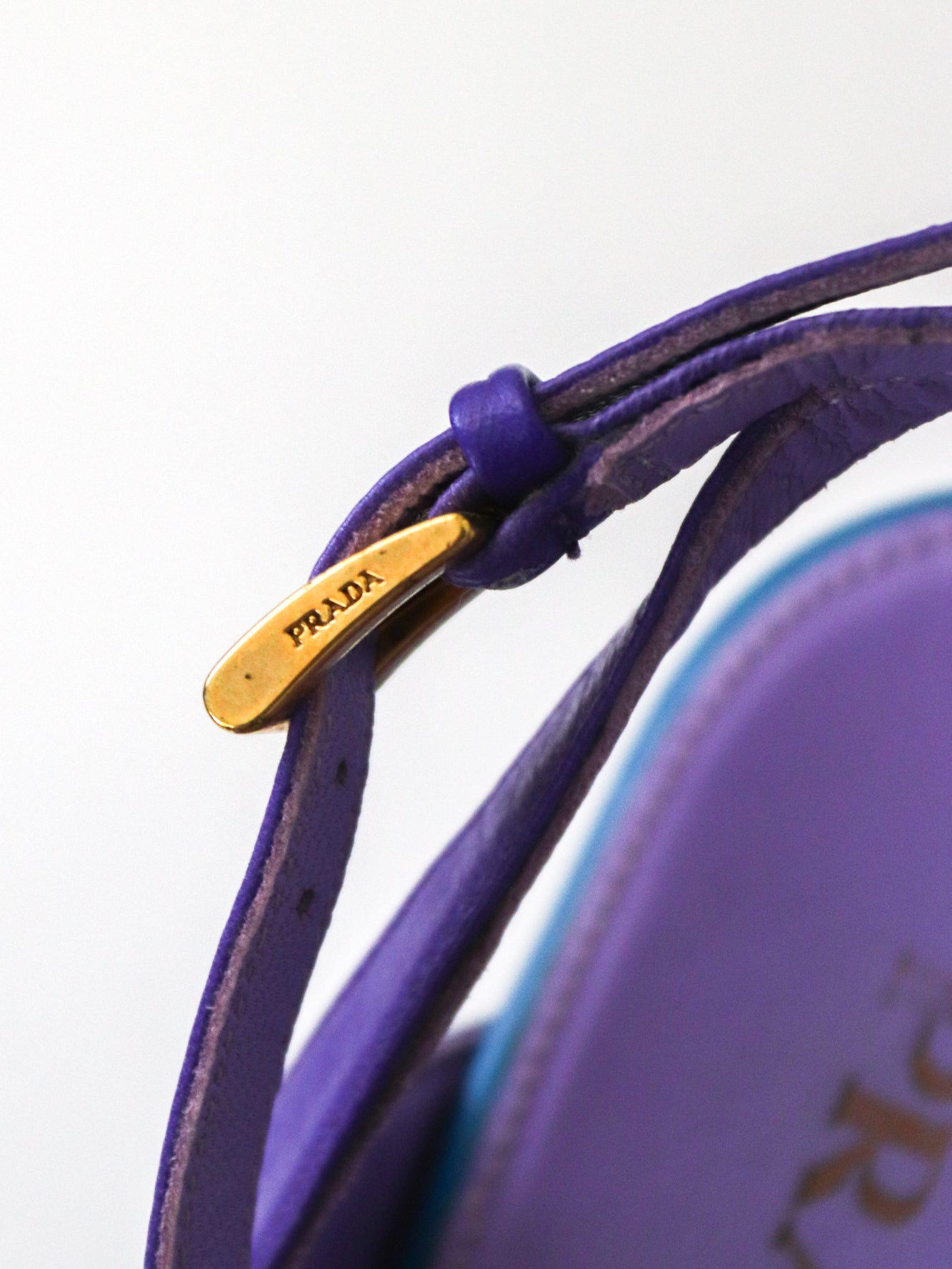 S/S 2008 Prada James Jean Fairy Collection Blue Purple Wave Sandals / 36.5 (US 6.5)