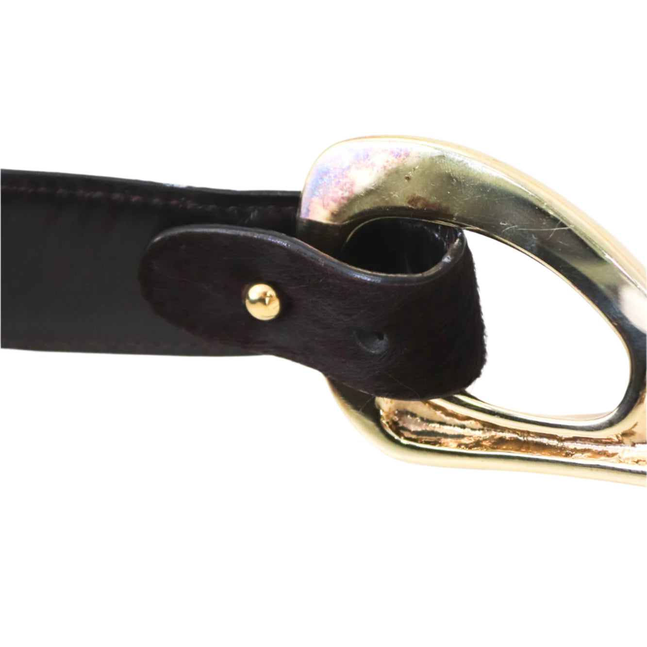 Vintage F/W 1996 Gucci by Tom Ford Iconic Horsebit Pony Fur Belt / XS