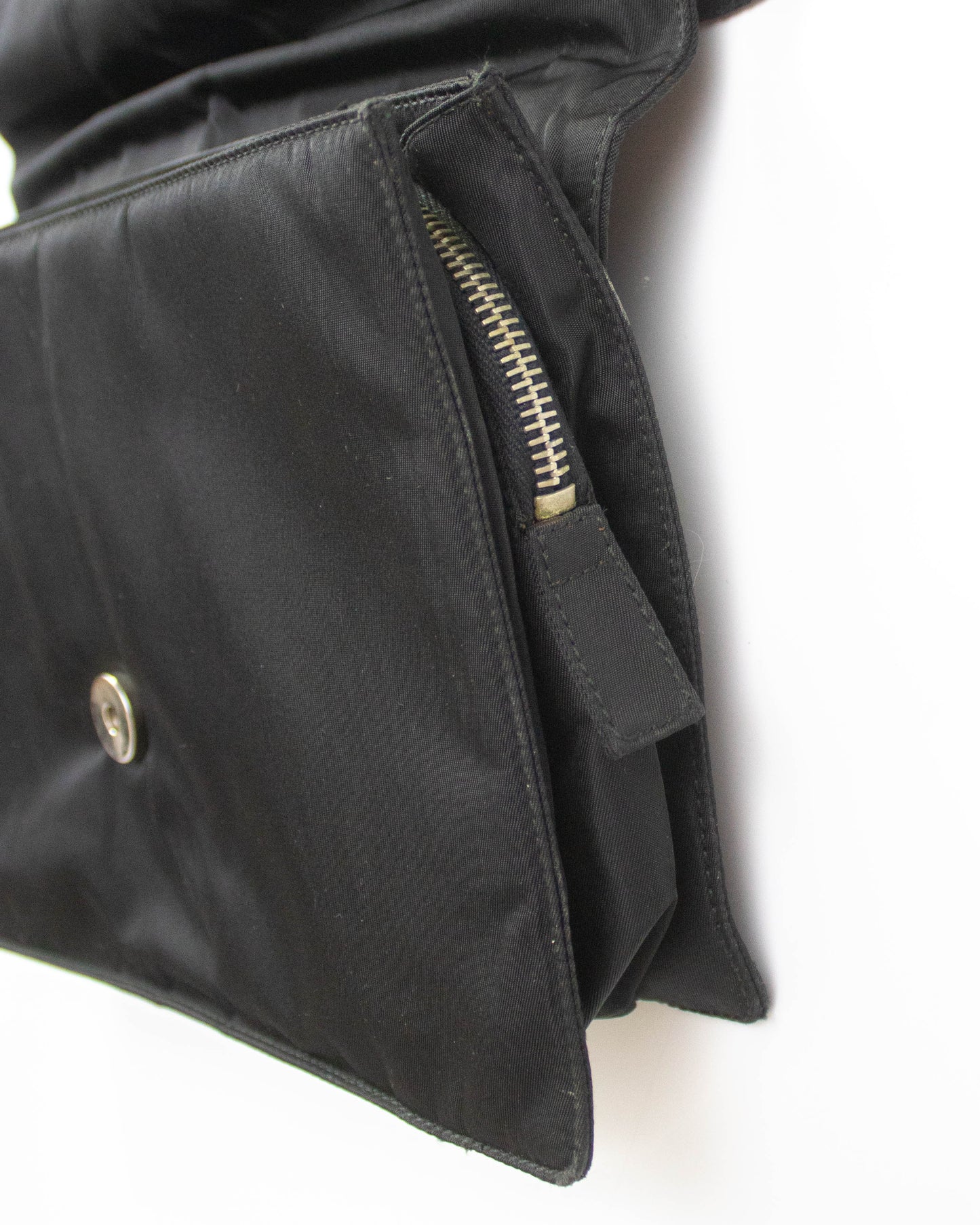 Vintage F/W 1996 Prada Black Nylon Shoulder Bag