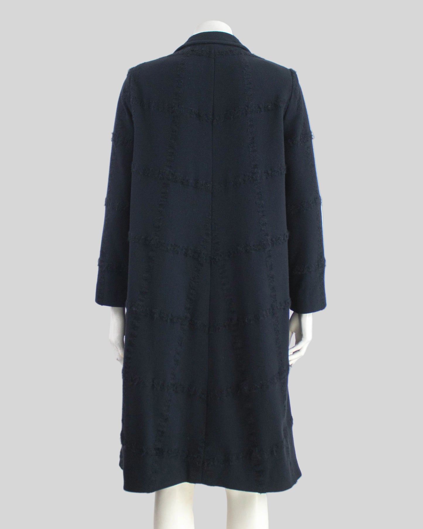 Vintage F/W 1998 Calvin Klein Collection Textured Wool Runway Coat / S