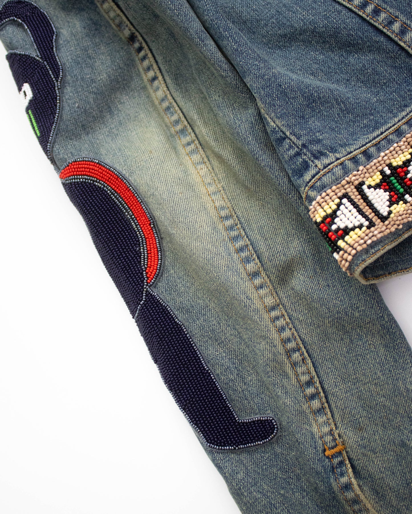 Vintage Voyage S/S 2003 Denim Beaded Jacket / XS-S