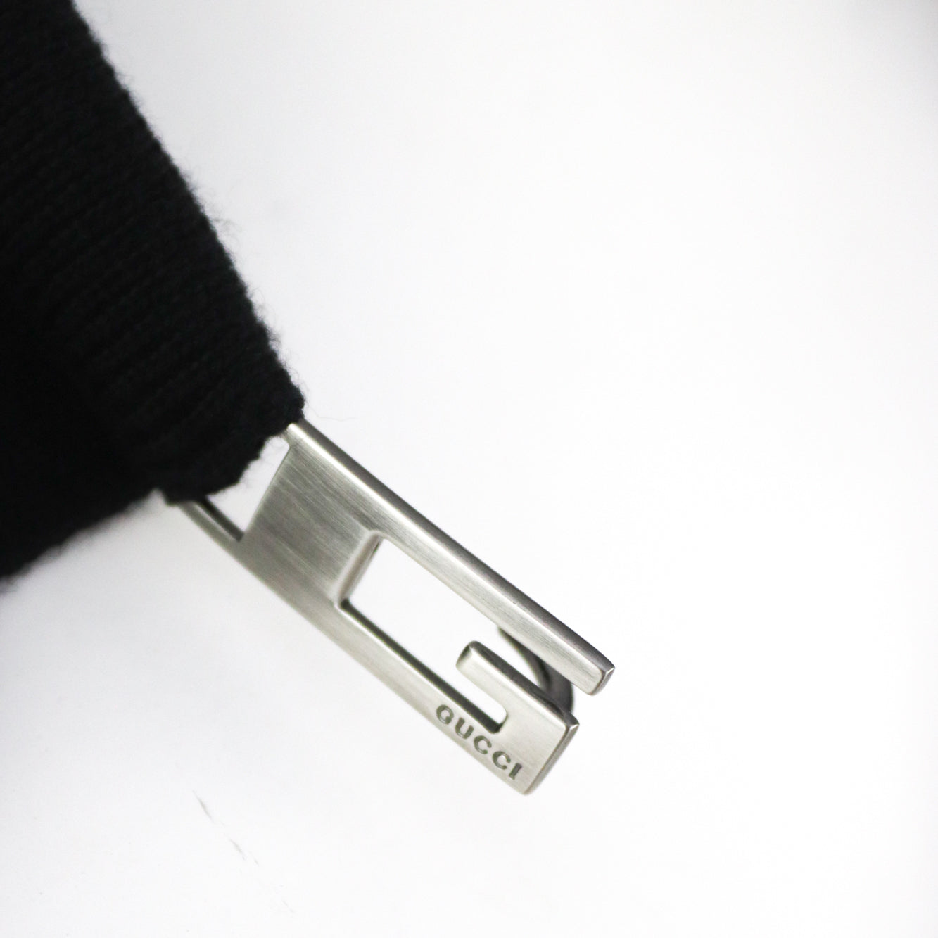 Vintage F/W 1998 Gucci by Tom Ford G Buckle Black Knit Wool Silk Cashmere Blend Cardigan / S