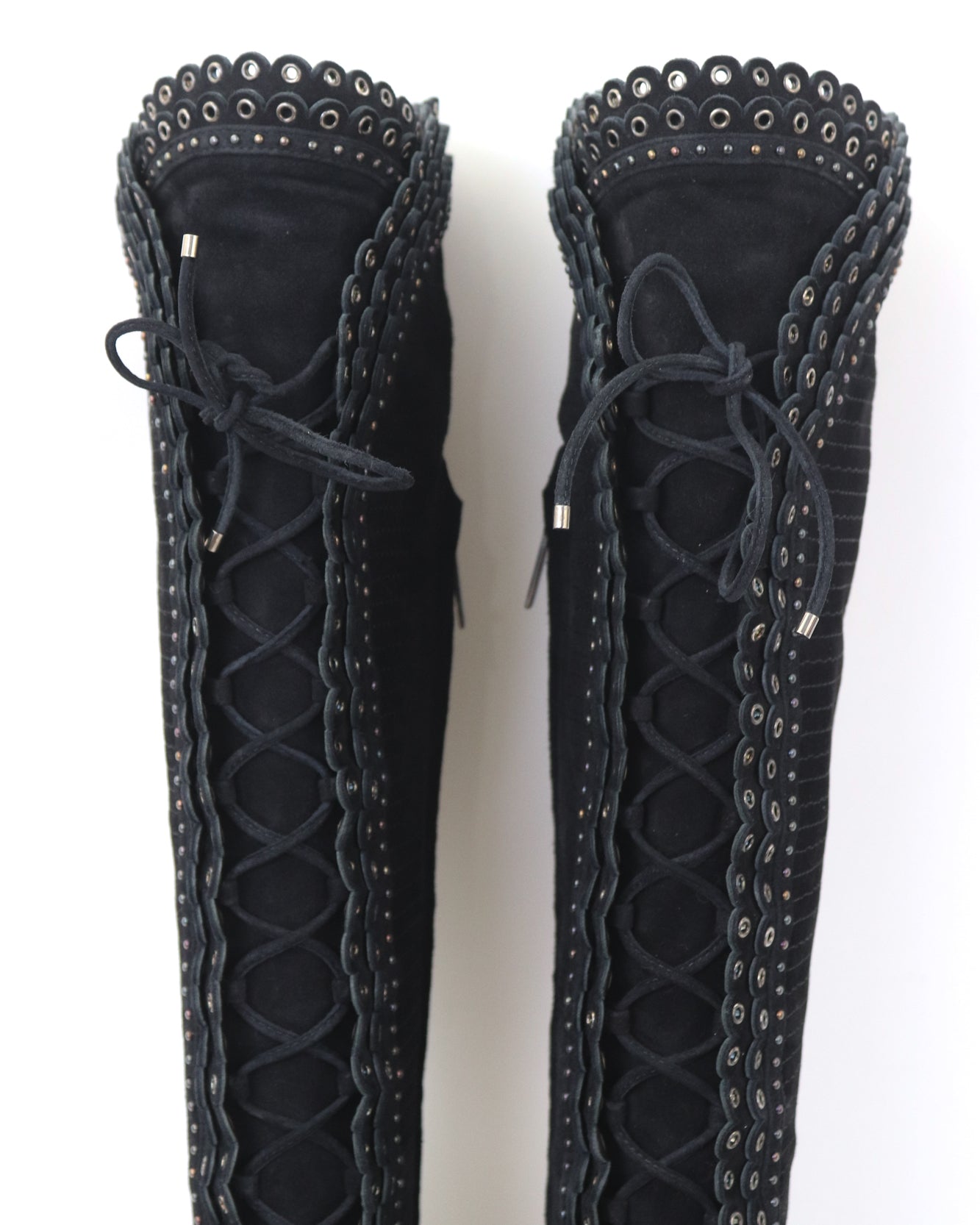 Christian Dior Muse Suede Corset Boots Eyelet Detail / 36.5 (US 6.5)