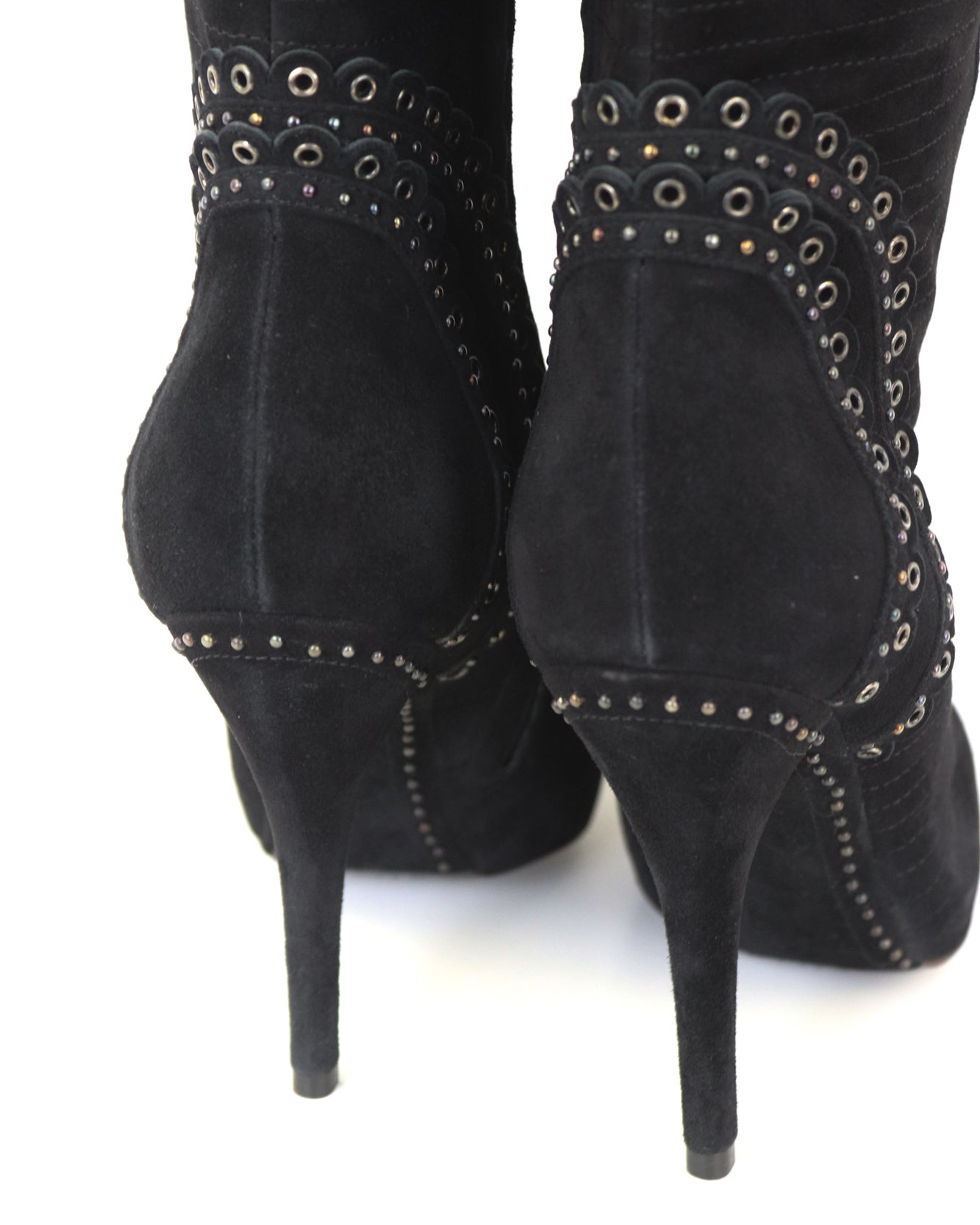 Christian Dior Muse Suede Corset Boots Eyelet Detail / 36.5 (US 6.5)