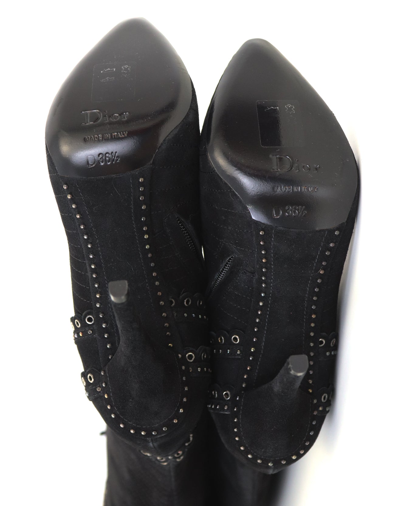 Christian Dior Muse Suede Corset Boots Eyelet Detail / 36.5 (US 6.5)