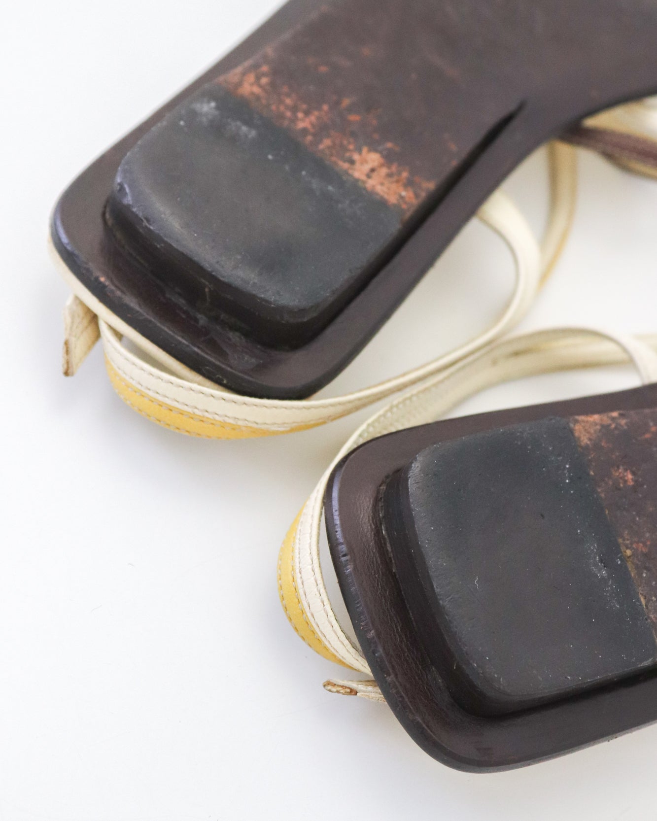 Vintage Prada Leather Flat Sandals As seen on Carolyn Bessette Kennedy / 34.5 (US 4.5)