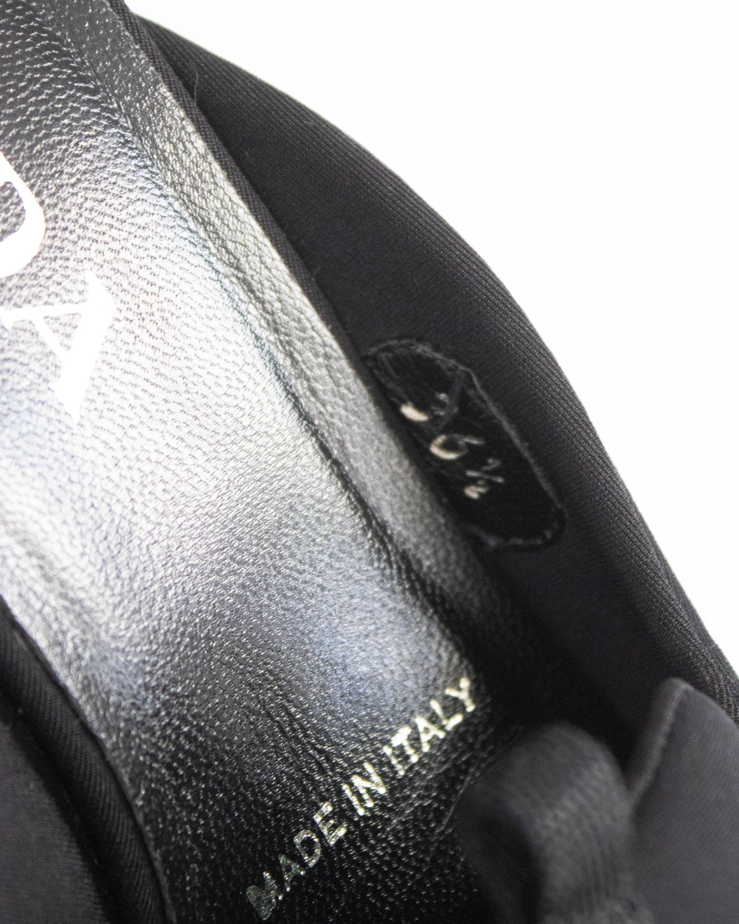 Vintage F/W 1999 Prada Black Nylon Kitten Heel Mules / 36.5 (US 6.5)