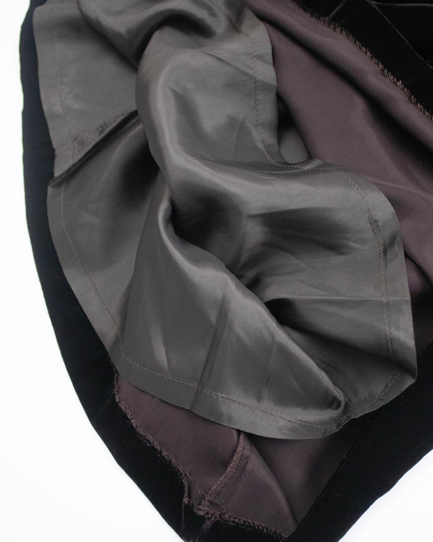 Vintage Early 1990s Blumarine by Anna Molinari Mink Fur Cuff Velvet Dress / S-M