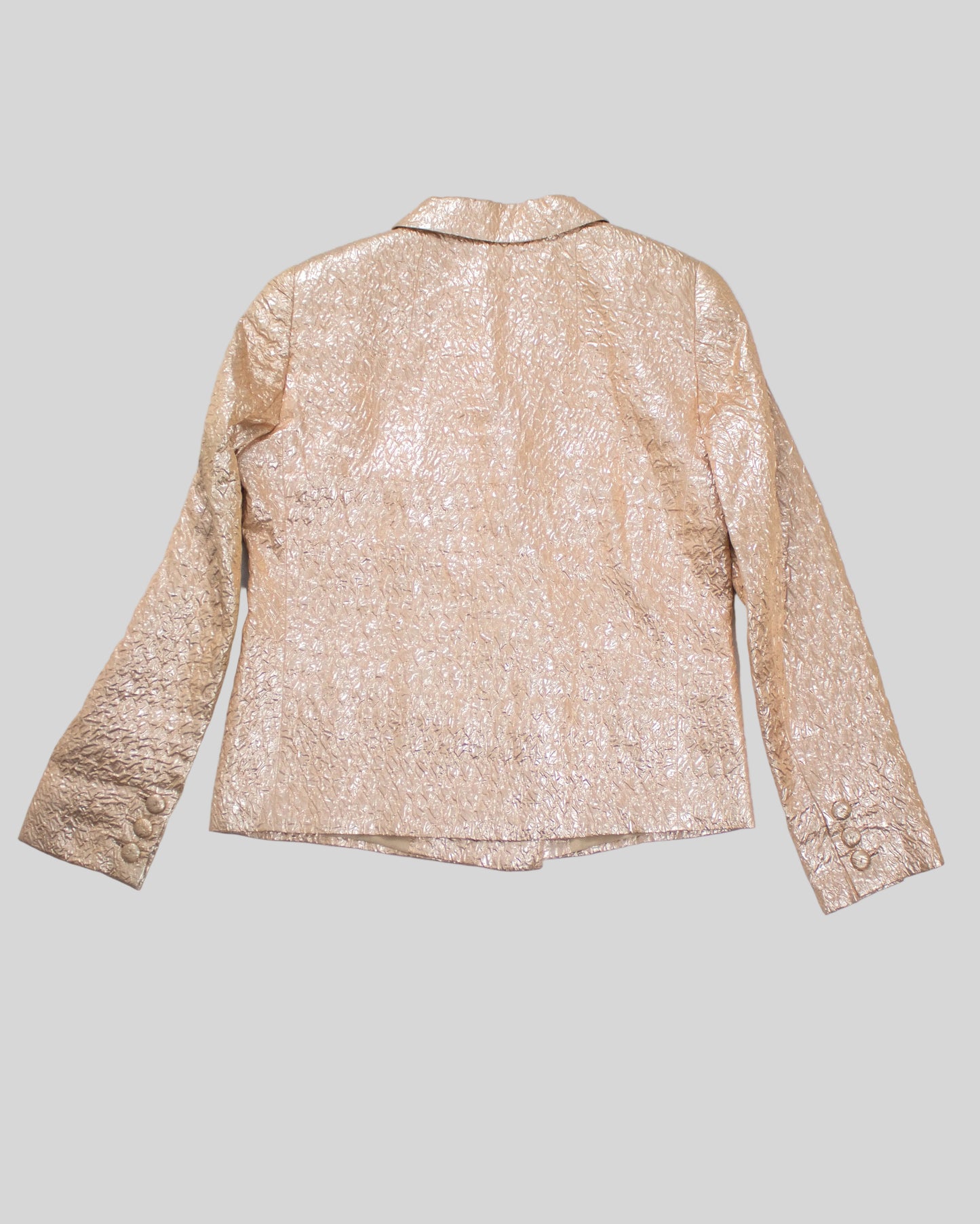 Vintage F/W 1995 Prada Rose Gold Double-Breasted Runway Jacket / IT 42 (S-M)