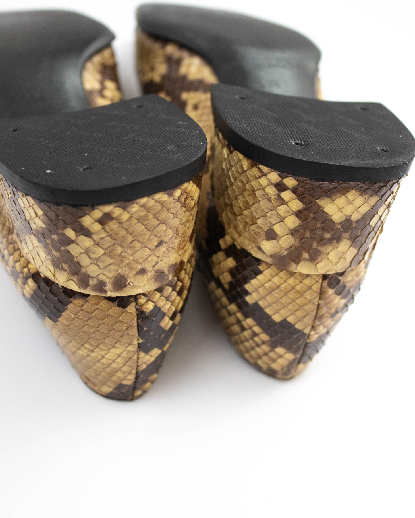 Vintage Prada Snakeskin Python Loafer Heels / 36 (US 6)