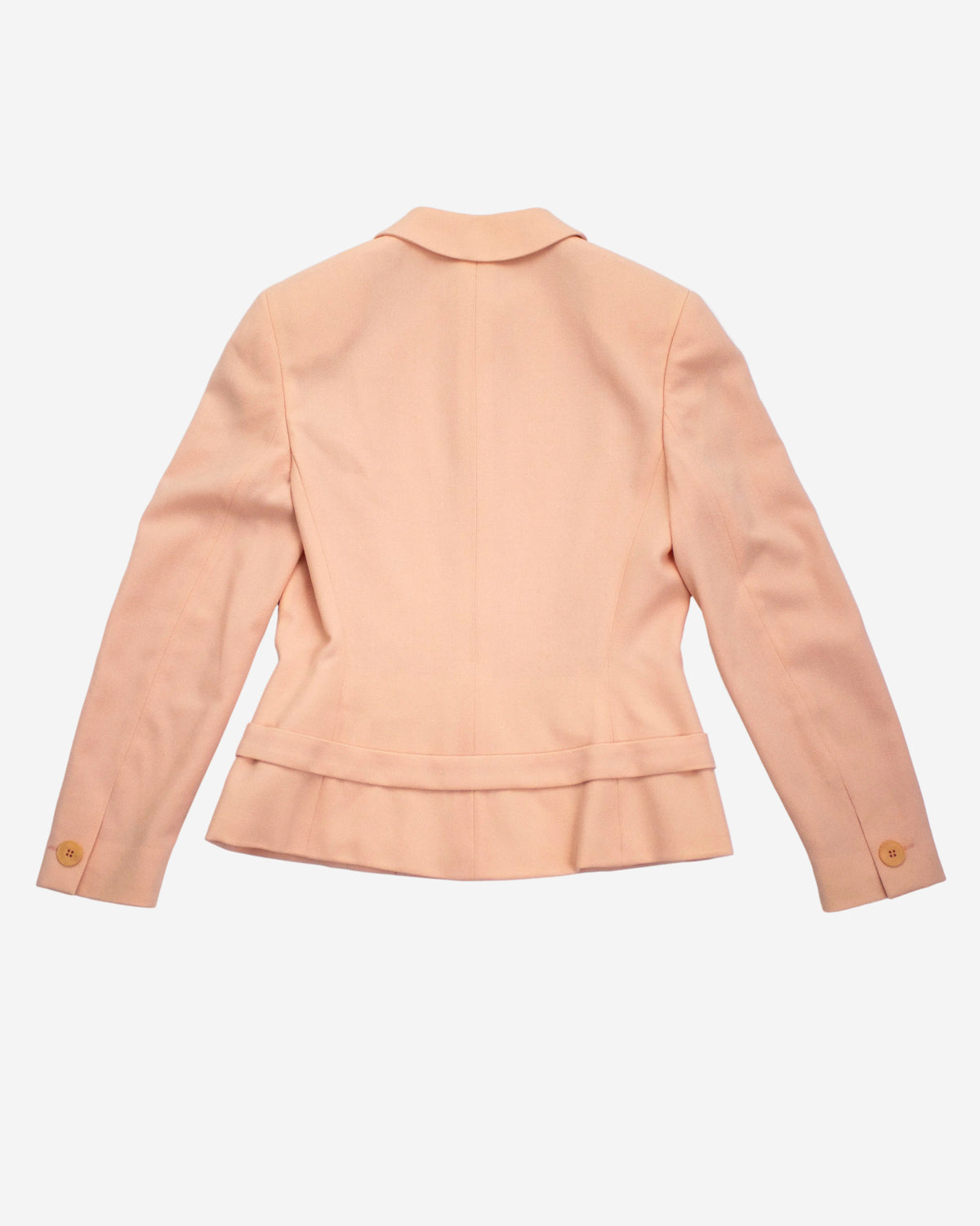 Vintage S/S 1996 Calvin Klein Collection Pink Wool Runway Blazer / XS