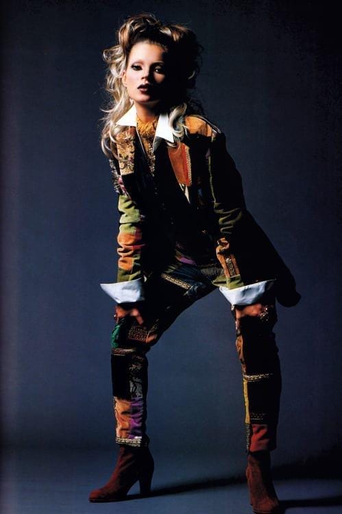 Vintage F/W 1992 Dolce&Gabbana Velvet Patchwork Runway Blazer / S-M