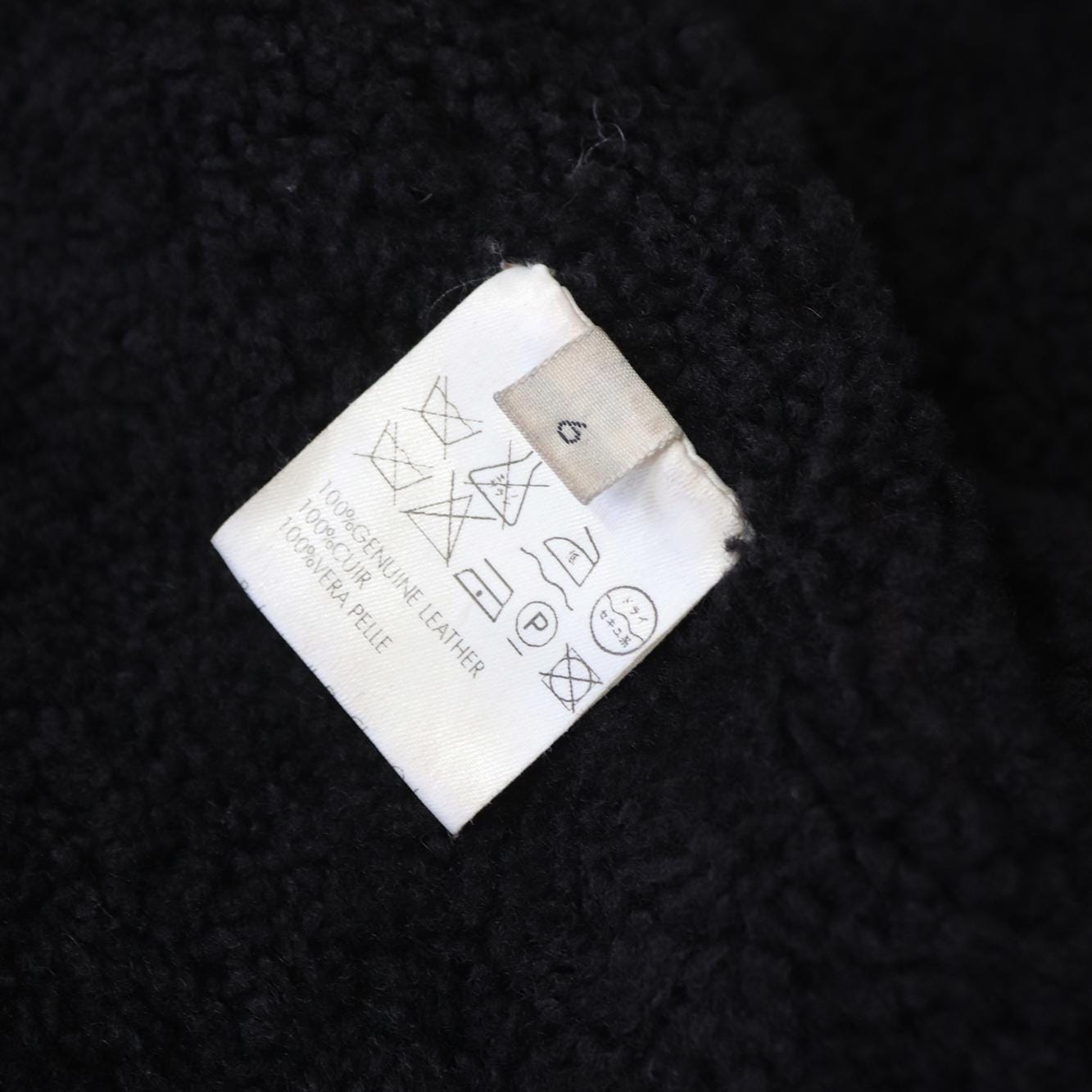 Vintage F/W 2001 Calvin Klein Collection Chocolate Brown Lightweight Leather Fur Shearling Jacket / S-M