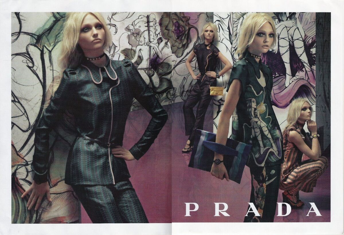 S/S 2008 Prada Fairy Collection Forest Green Silk Runway Blouse / IT 40 (XS-S)