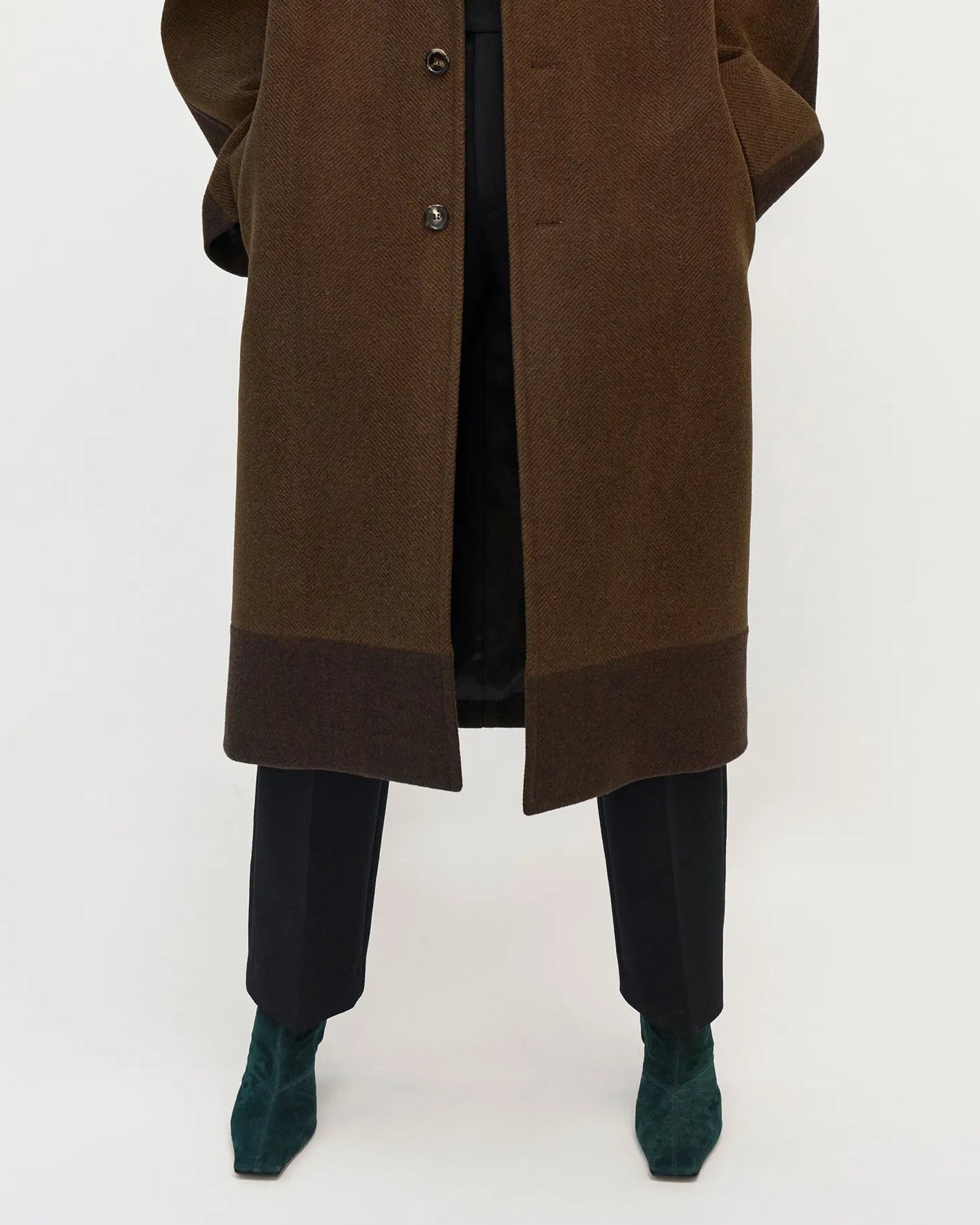 Celine by Phoebe Philo F/W 2018 Green Suede Madame Flare Boots / 36 (37)