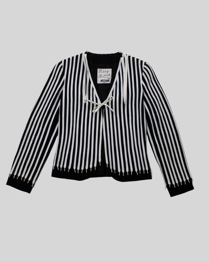 Vintage Moschino Cheap&Chic Shoelaces Striped Blazer / IT 40 (XS-S)