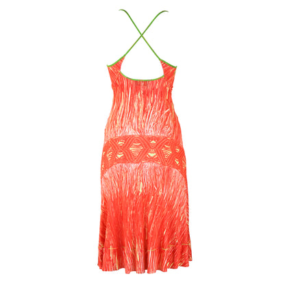 Vintage 2000s Roberto Cavalli Just Cavalli Cutout Tie Front Viscose Dress / IT 42 (S)