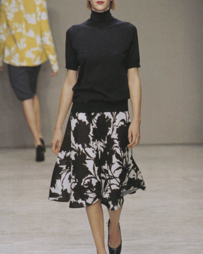 Vintage S/S 2001 Prada Floral Print Circle Midi Skirt / XS