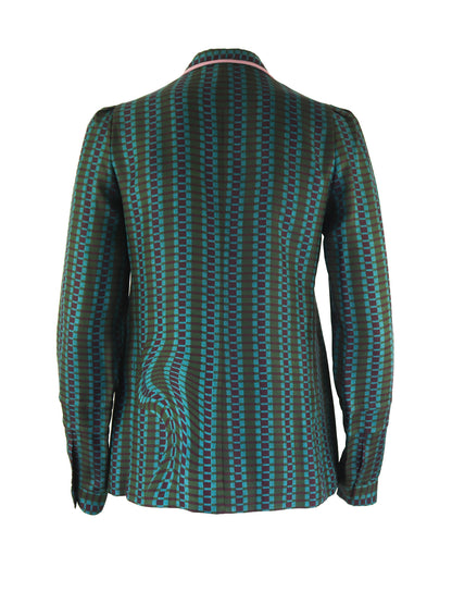 Vintage S/S 2008 Prada Fairy Collection Forest Green Silk Runway Ensemble / XS-S