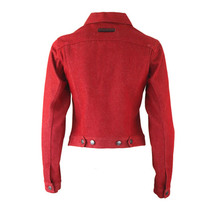 Vintage 1999 Gucci by Tom Ford Red Denim Jacket / IT 38 (XS)