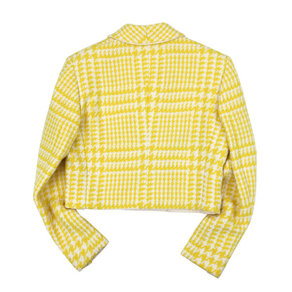 Vintage F/W 1995 Gianni Versace Couture Runway Wool Cropped Blazer Skirt Suit / IT 38 (XS)