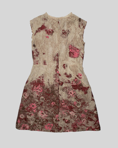 Alberta Ferretti F/W 2016 Beige/Pink Jacquard Runway Dress / IT 44 (M)