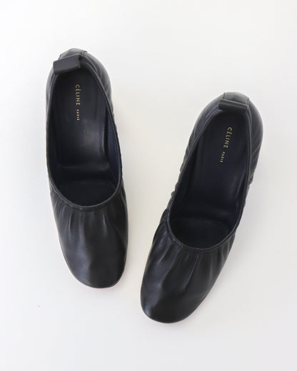 Celine S/S 2015 Phoebe Philo Runway Black Soft Ballerina Block Heels / 36 (US 6)