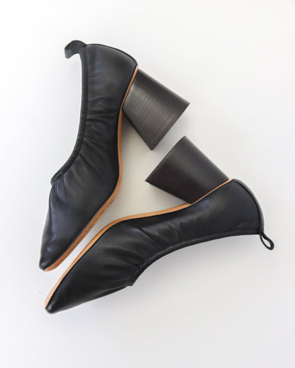 Celine S/S 2015 Phoebe Philo Runway Black Soft Ballerina Block Heels / 36 (US 6)