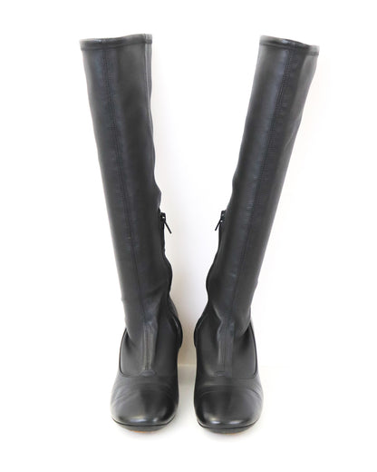Celine by Phoebe Philo Black Leather Soft Ballerina Boots / 37 (US 7)