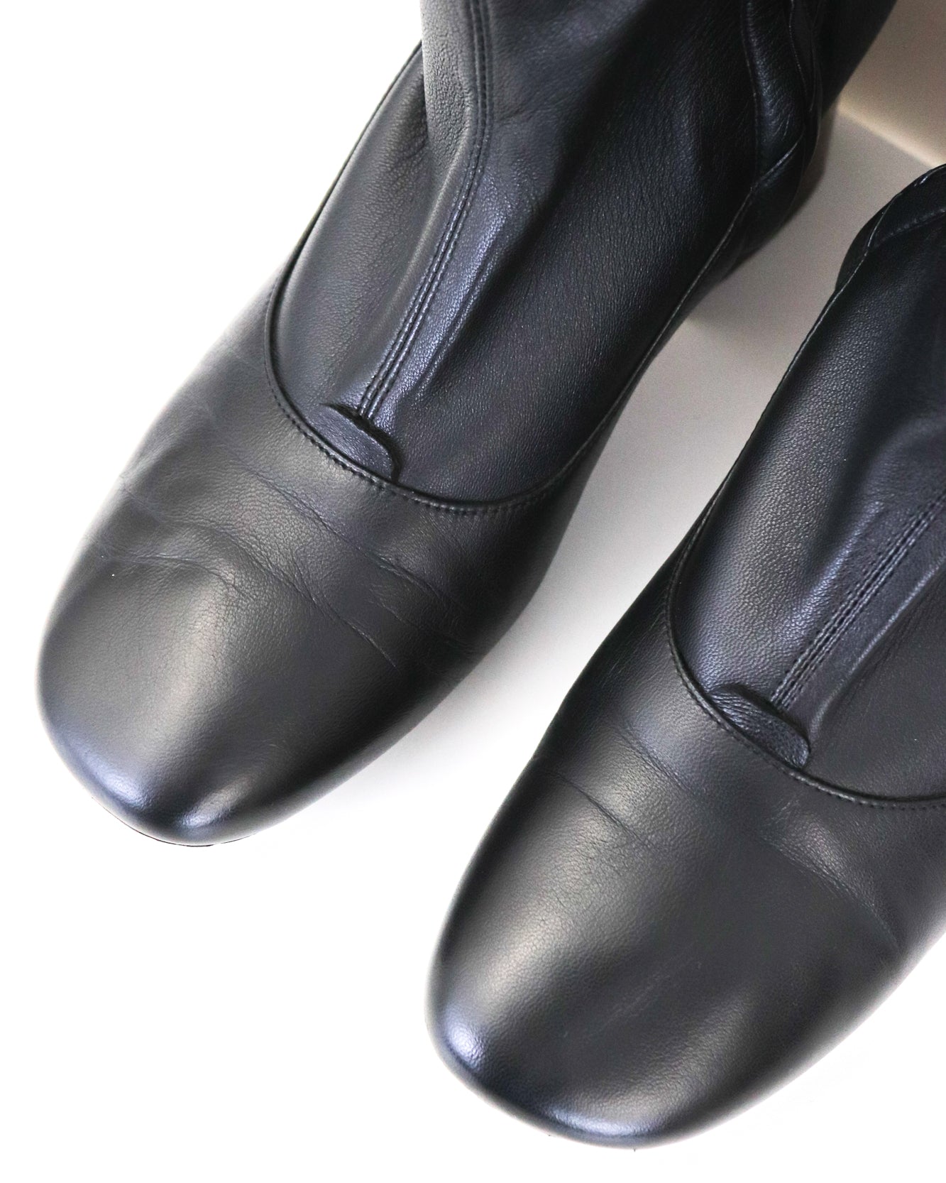 Celine by Phoebe Philo Black Leather Soft Ballerina Boots / 37 (US 7)