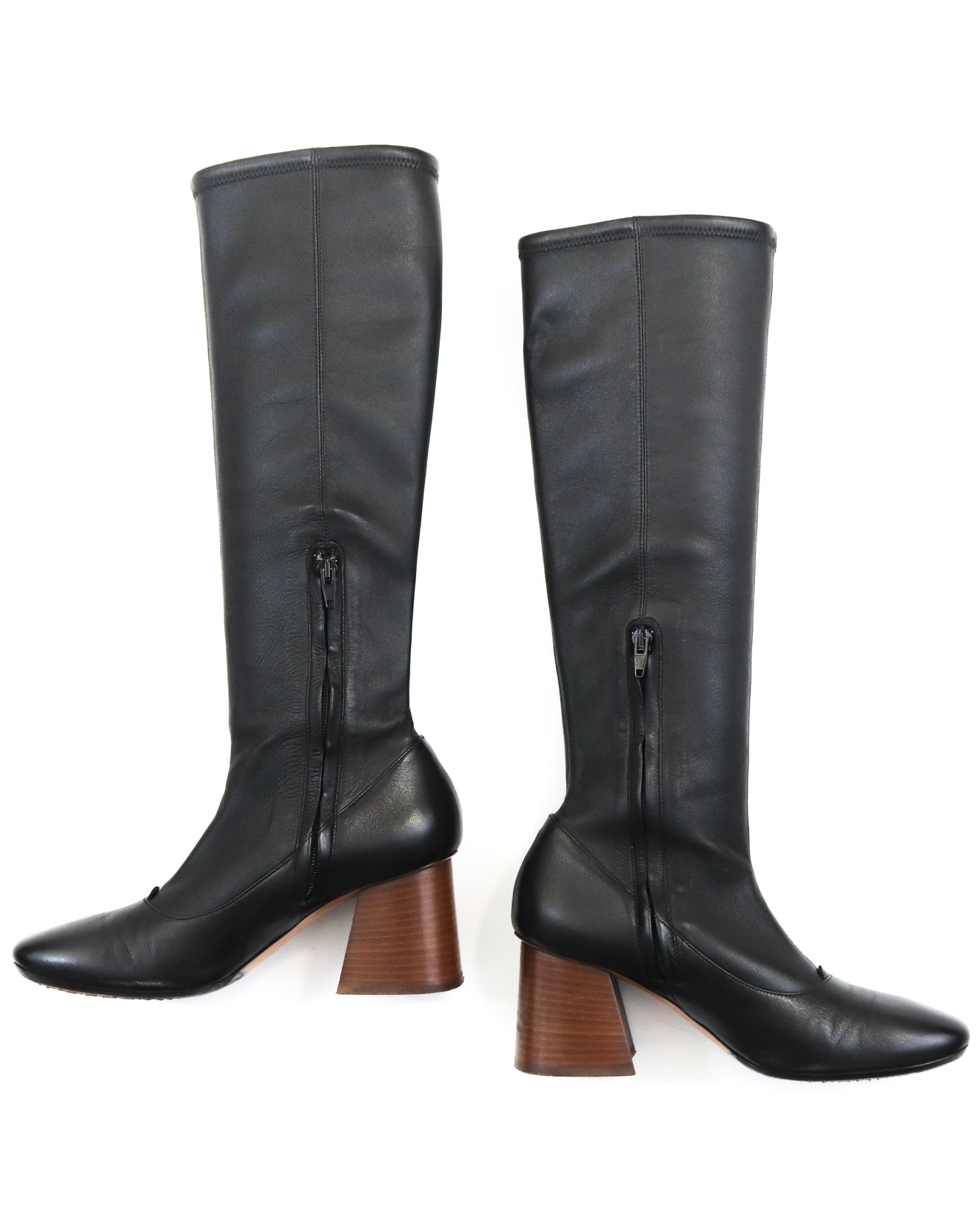 Celine by Phoebe Philo Black Leather Soft Ballerina Boots / 37 (US 7)