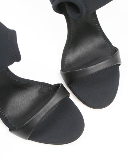 Giuseppe Zanotti Black Nylon Sock Sandals / 37.5 (US 7.5)