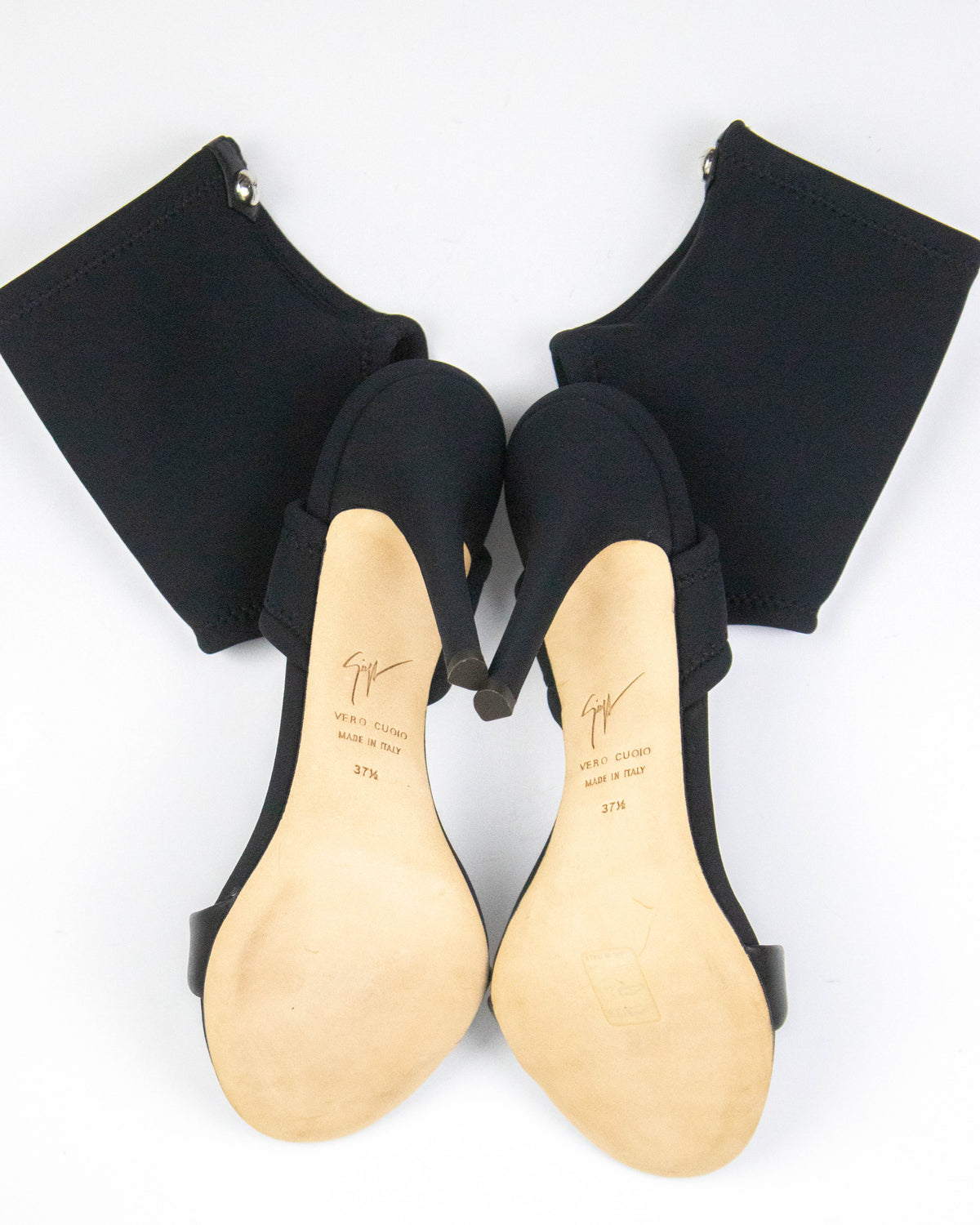 Giuseppe Zanotti Black Nylon Sock Sandals / 37.5 (US 7.5)