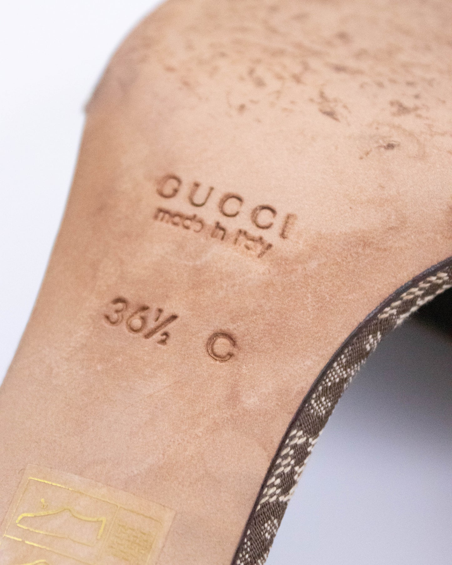Vintage Gucci by Tom Ford Monogram Mule Heels Logo Plates Detail / 36.5 (US 6.5)