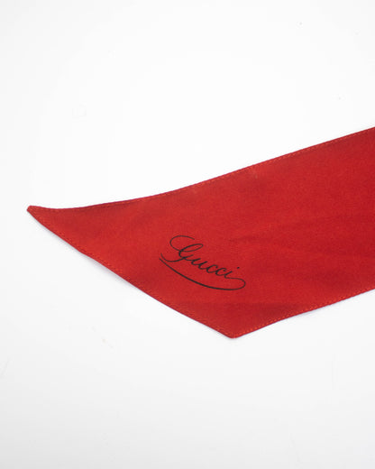 Vintage Gucci Red Silk Halterneck Scarf Tie Top
