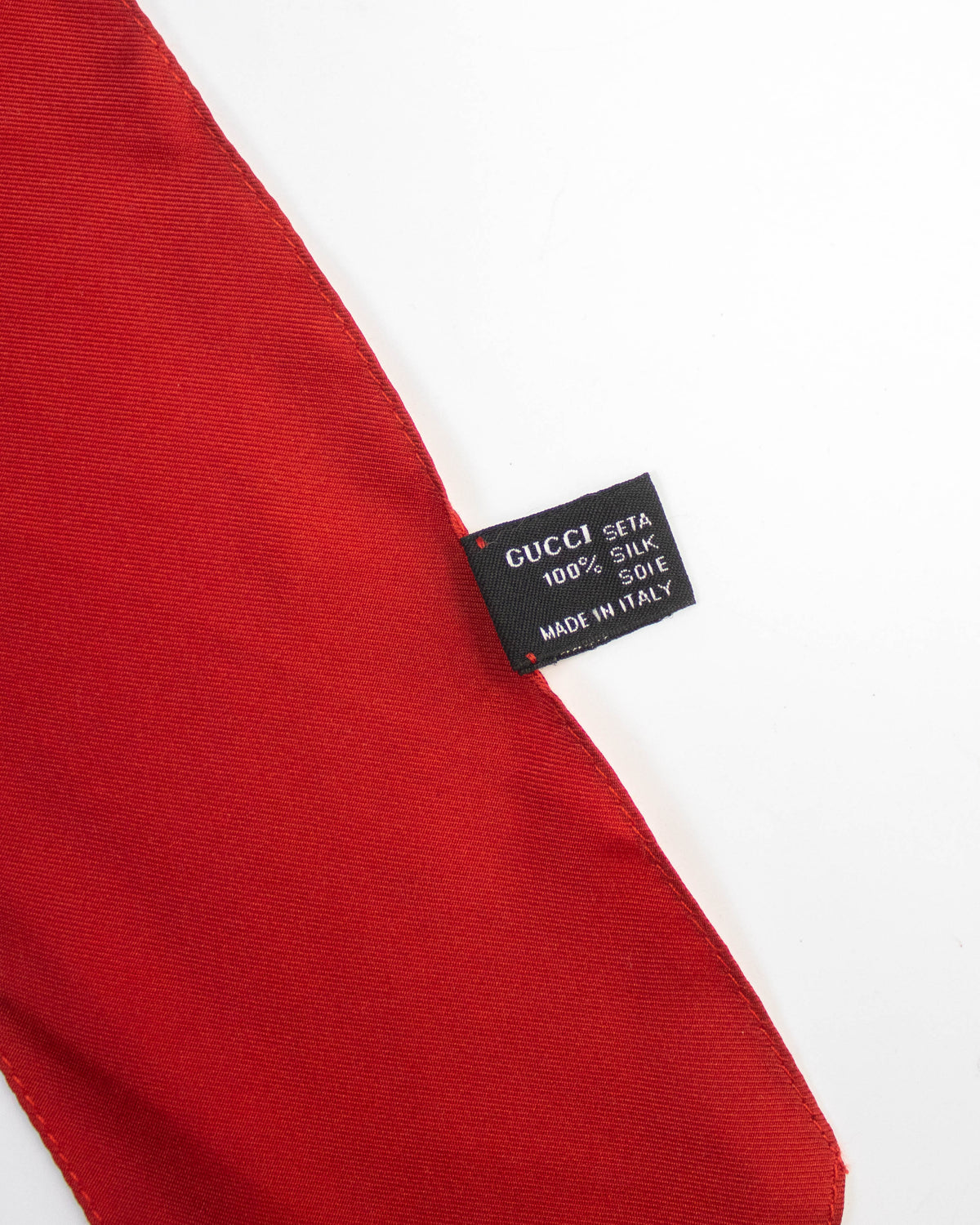 Vintage Gucci Red Silk Halterneck Scarf Tie Top