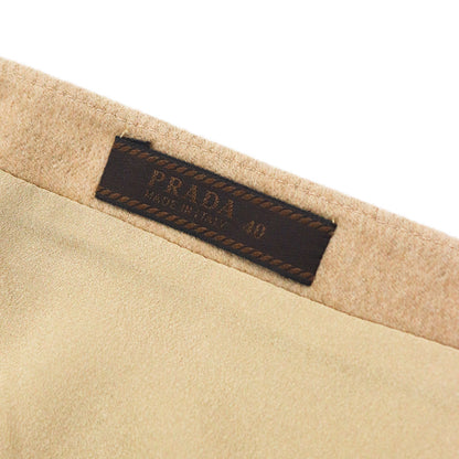 F/W 1996 Prada Tan Camel Hair Wool Skirt / IT 40 (XS-S)