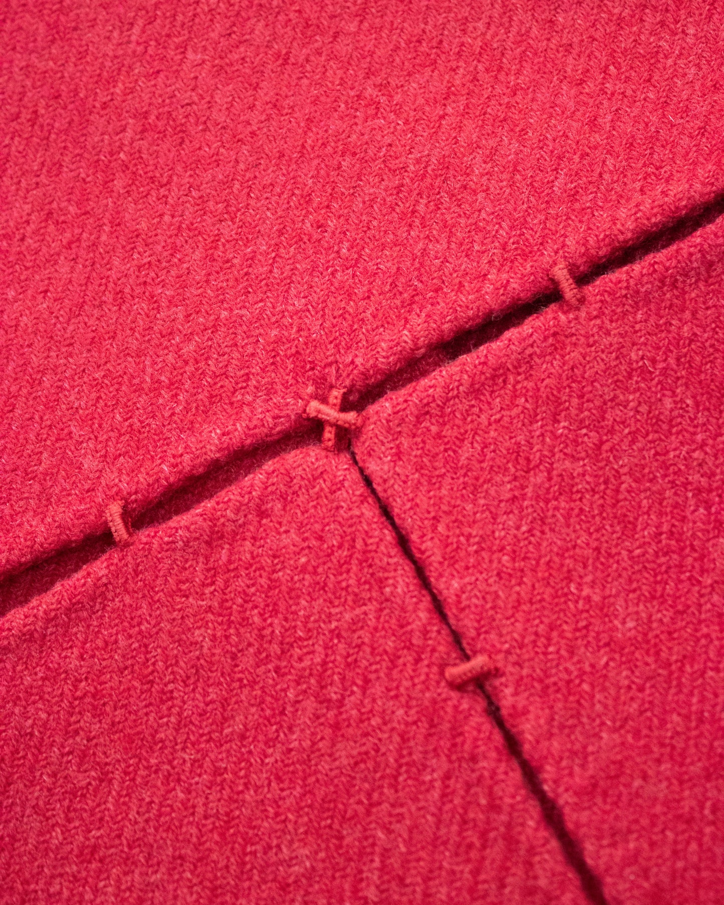 Vintage F/W 1998 Prada Runway Red Wool Panelled Coat / IT 38 (XS-S)