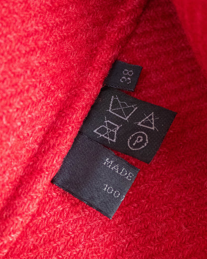 Vintage F/W 1998 Prada Runway Red Wool Panelled Coat / IT 38 (XS-S)