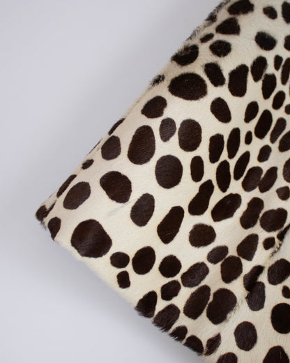 Vintage F/W 1995 Prada Dalmatian Print Pony Hair Midi Runway Skirt / IT 44 (S-M)