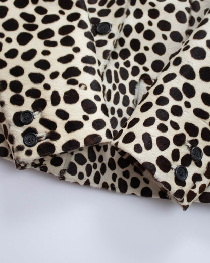 Vintage F/W 1995 Prada Dalmatian Print Pony Hair Runway Jacket / IT 40 (XS-S)